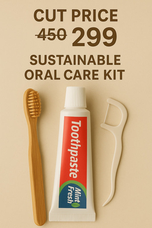 Eco-Friendly Bamboo Toothbrush with Free Toothpaste & Floss |100% Biodegradable